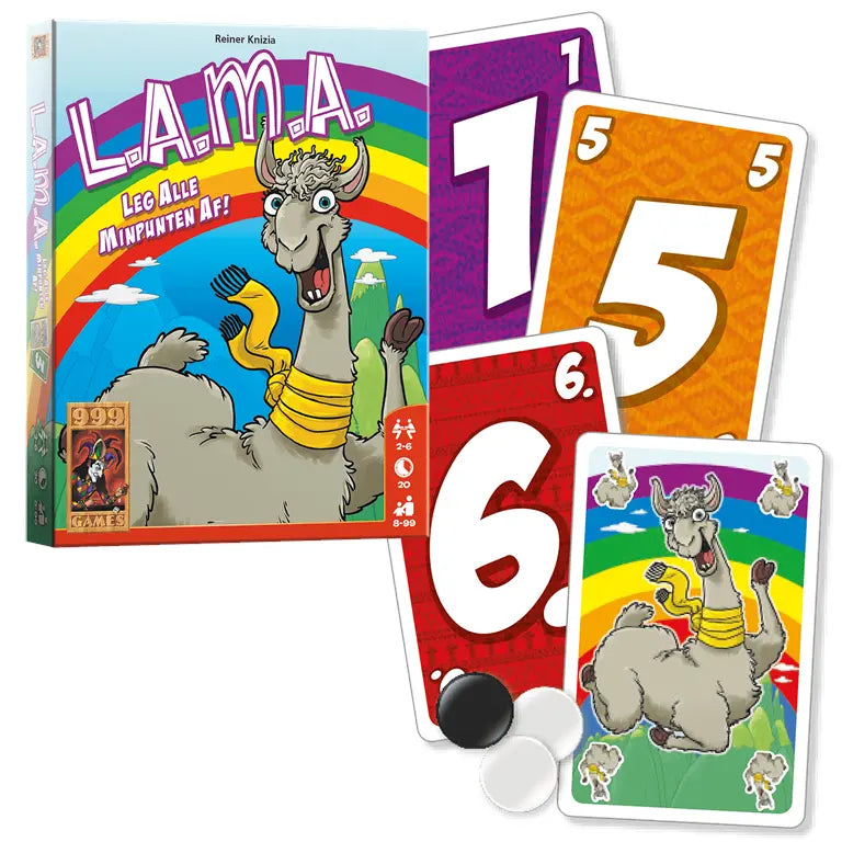 LAMA kaartspel speelkaarten en fiches
