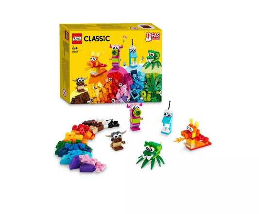 LEGO Classic 11017 Creative Monsters bouwset met 140 stenen – 5 kleurrijke monsterfiguren – geschikt voor kinderen vanaf 4 jaar.