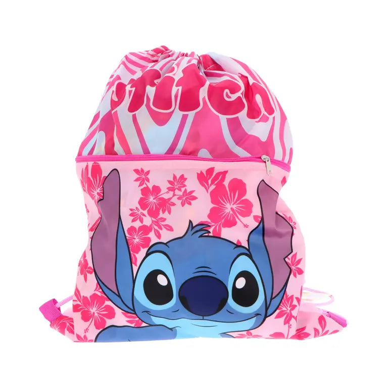 Disney Stitch Gymtas Roze met Ritsvak 45 x 34,5 cm