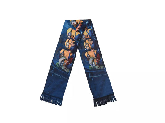 Minions kinder sjaal blauw groen met volledige Minions print