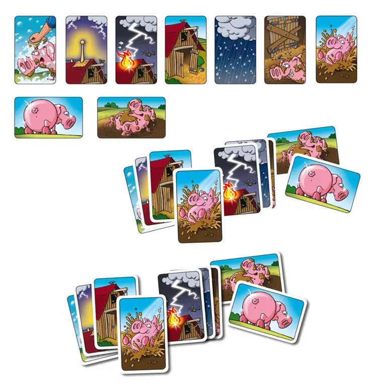 Grappig kinderspel met moddervarkens