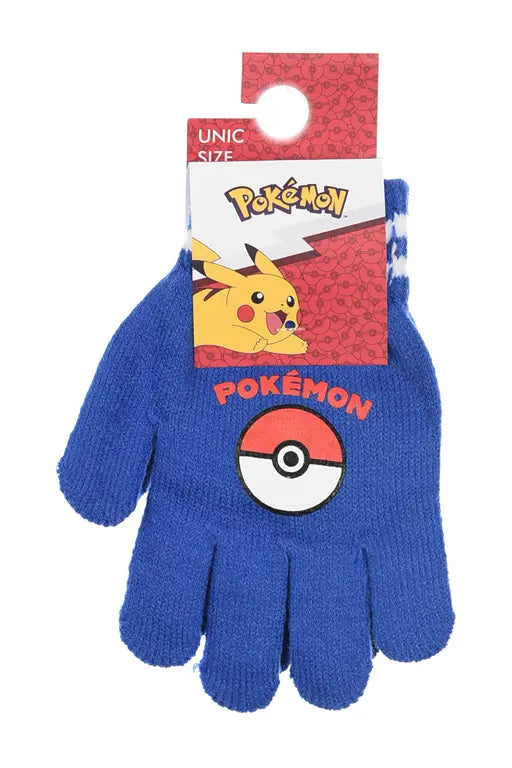 Blauwe Pokémon kinderhandschoenen met Poké Ball in originele verpakking