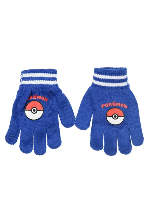 Blauwe Pokémon kinderhandschoenen met Poké Ball voor kinderen van 3 tot 6 jaar