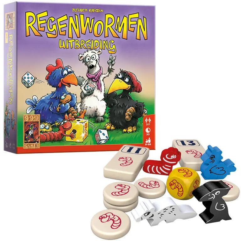 Regenwormen uitbreiding spel van 999 Games