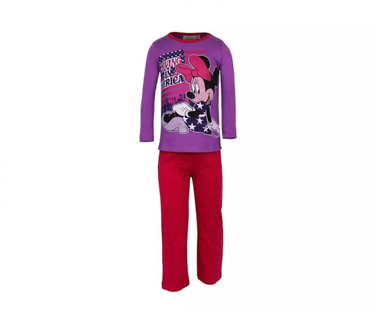 Disney Pyjama Minnie Mouse – Kinderpyjama – Paars/Fuchsia – Maat 98 – Laatste Maat