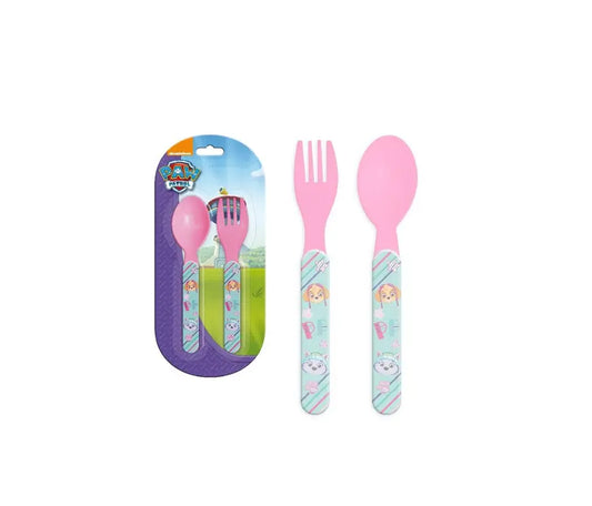 Paw Patrol kinder bestekset roze met lepel en vork Skye Everest officiële licentie