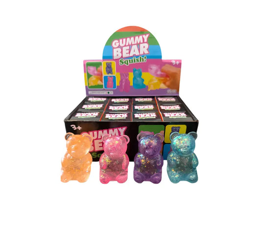 Gummy Beer Squishy met glitters in verschillende kleuren 7 cm