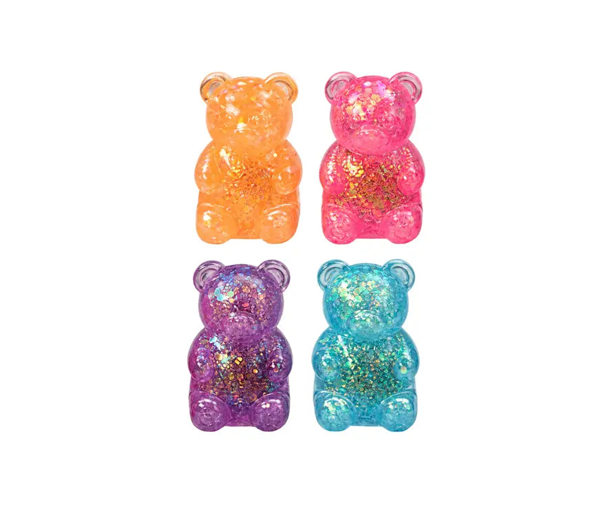 Gummy Beer Squishy met Glitters – Knijpspeelgoed 7 cm