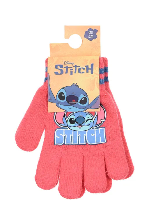 Roze Disney Stitch kinderhandschoenen met originele verpakking