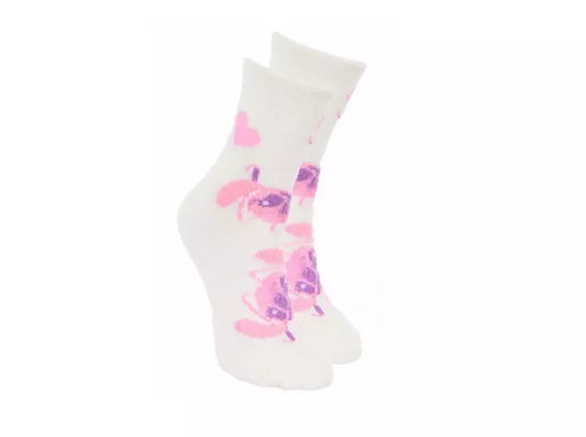 Disney Stitch Fluffy Huissokken – Offwhite – Superzacht & Warm – Maten 36/38 en 39/41