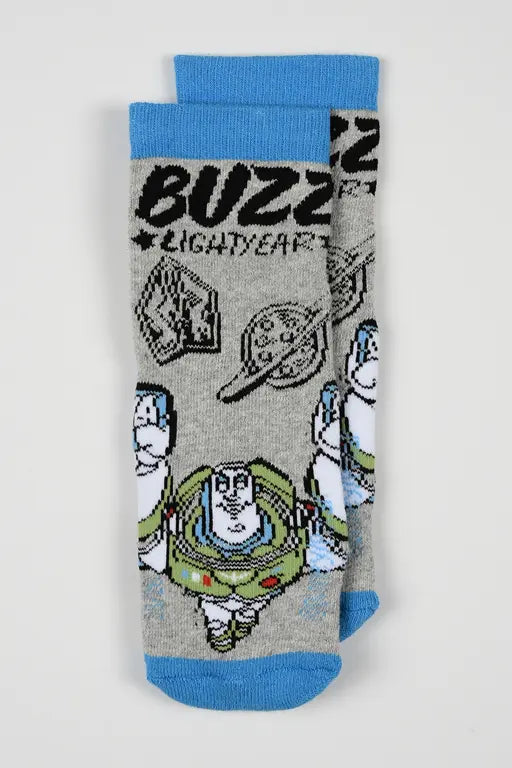 Toy Story Buzz Lightyear antislip sokken voor kinderen in grijs en blauw