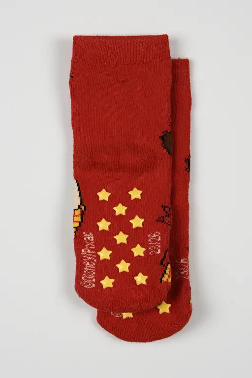 Onderkant Toy Story kindersokken met gele antislip sterren