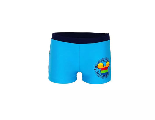 Zwembroek Mickey Mouse -blauw met Regenboogprint