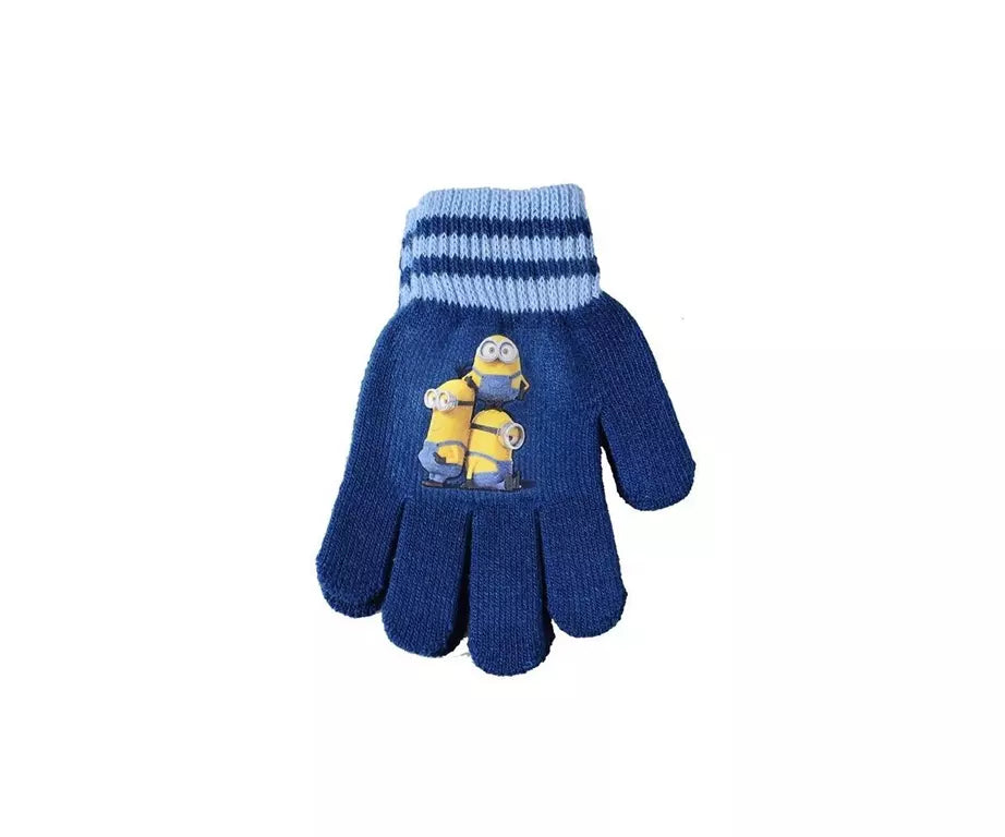 Minions Handschoenen Kinderen – Donkerblauw met Minions Afbeelding – One Size (3-6 Jaar) – Officiële Licentie