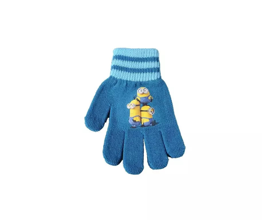 blauwe Minions handschoenen voor kinderen 3–6 jaar. Zacht, warm en comfortabel. Met vrolijke Minions afbeelding en officiële licentie.