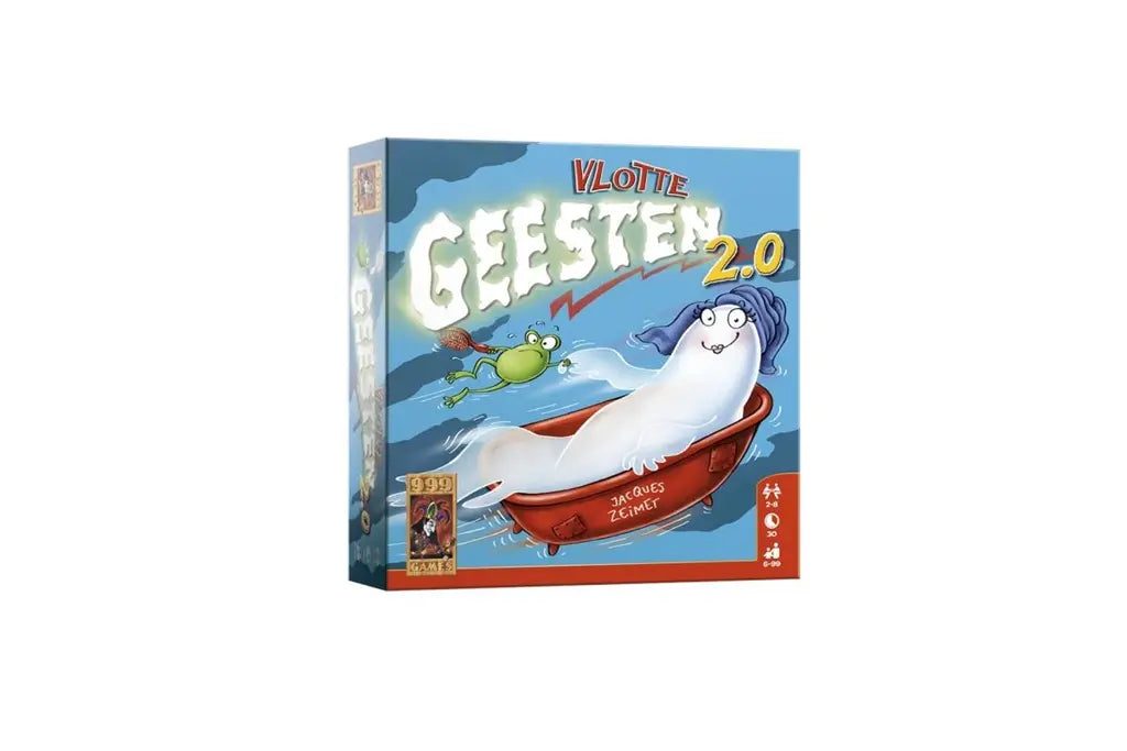 Vlotte Geesten 2.0 reactiespel met kaarten en voorwerpen, snel actiespel voor 2–8 spelers vanaf 8 jaar.