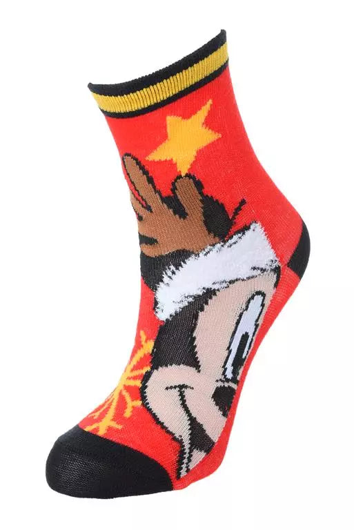 Disney Kerstsokken Mickey Mouse – Rode Kindersokken – Maten 23/26 t/m 31/34