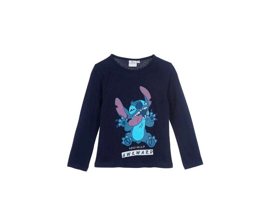 Longsleeve shirt Disney Stitch -  donker blauw