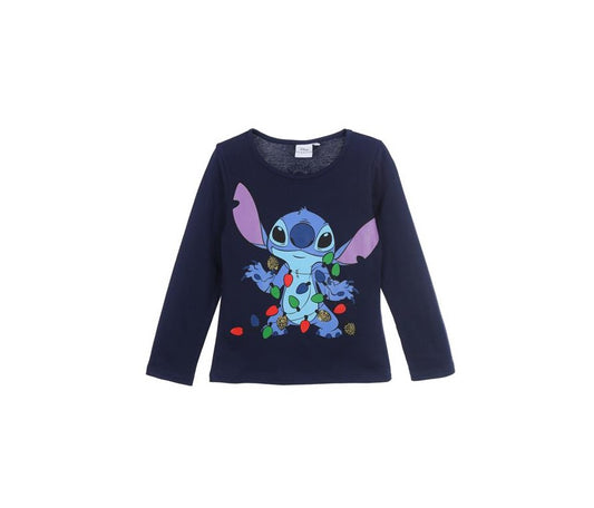 Longsleeve shirt Disney Stitch -  donker blauw - kerst