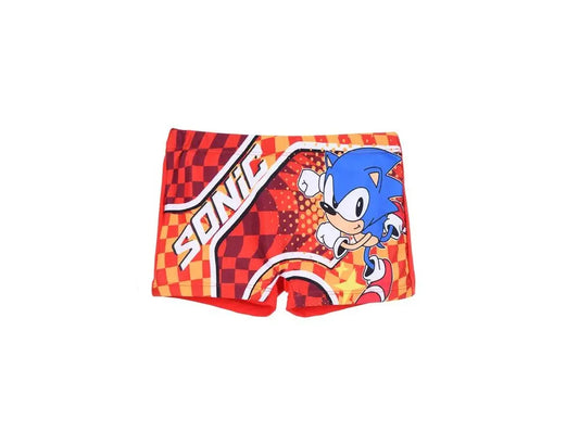 Sonic zwemboxer rood oranje jongens maat 104 officiële licentie