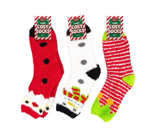 3 paar Cosy Socks Kerst 37-42