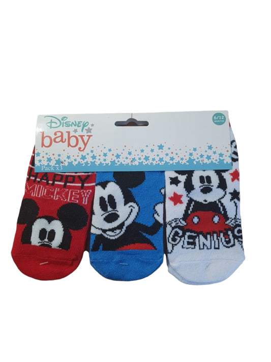 3 pack baby sokjes Disney Mickey Mouse