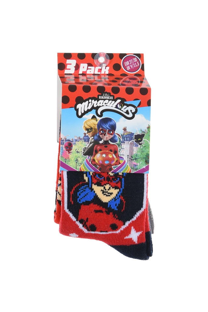 3 paar sokken Miraculous Ladybug